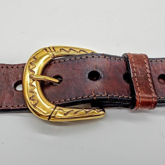 Italian Leather Multi-Strand Wood Stone Bead Belt